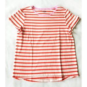 Old Navy Girls Softest Tee NEW Stripe Orange White Short Sleeve Top XXL 18